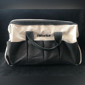 iWorks Grey Black Soft Tool Bag with Pockets 12”x6”x7.5”
